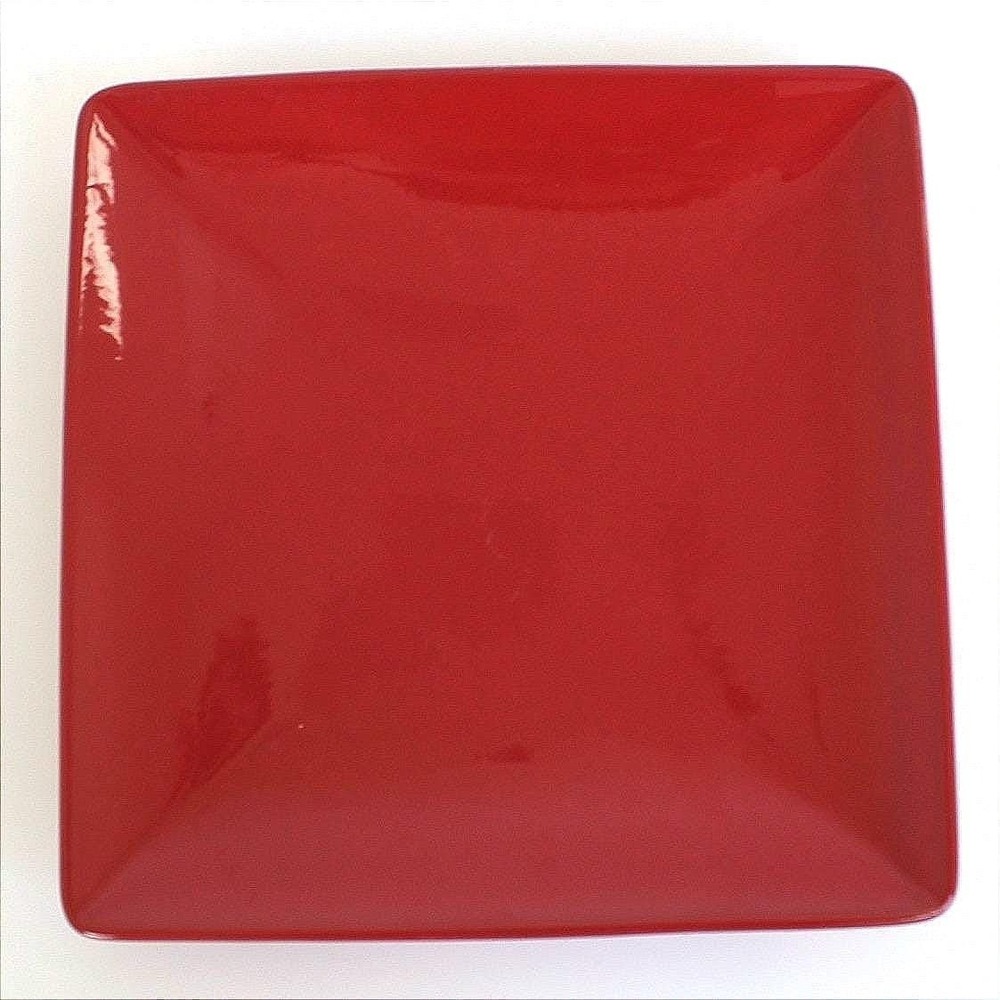 Waechtersbach Germany Red Square‎ Ceramic Salad Plate Glossy Minimalist MCM